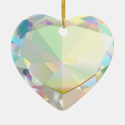 Diamond Heart Keramisch Ornament (Voorkant)