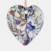 Diamond Heart-kerstversiering Keramisch Ornament (Rechts)