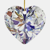 Diamond Heart-kerstversiering Keramisch Ornament (Achterkant)