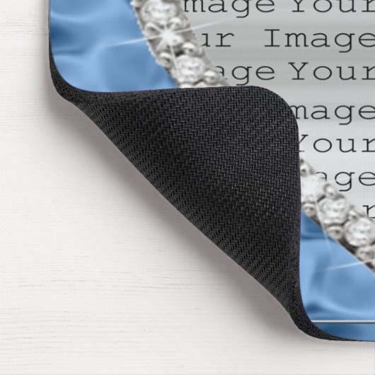 Diamond Heart Lijst Blue Muismat (Hoek)