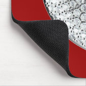 Diamond Heart - maroon bg Muismat (Hoek)