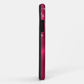 Diamond Heart over rood satin Case-Mate iPhone Case (Achterkant/rechts)