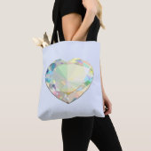 Diamond Heart Pastel Blue Tote Bag (Dichtbij)