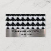 Diamond Heart Pattern | Korting-Visitekaartje Visitekaartje (Voorkant)