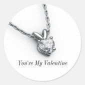 Diamond Heart Pendant Sticker (Voorkant)