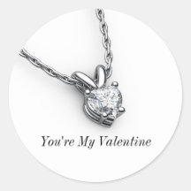 Diamond Heart Pendant Sticker