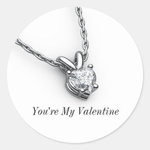 Diamond Heart Pendant Sticker