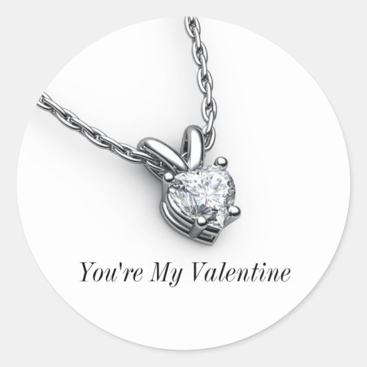 Diamond Heart Pendant Sticker (Voorkant)