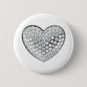 Diamond Heart Ronde Button 5,7 Cm (Voorkant)