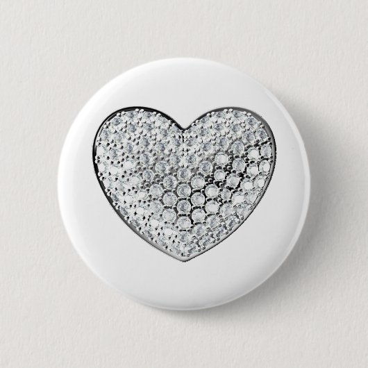Diamond Heart Ronde Button 5,7 Cm (Voorkant)