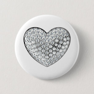 Diamond Heart Ronde Button 5,7 Cm