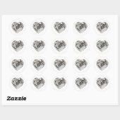 Diamond Heart Ronde Sticker (Vel)