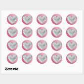Diamond Heart Ronde Sticker (Vel)