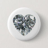 Diamond Heart Round Button (Voorkant)