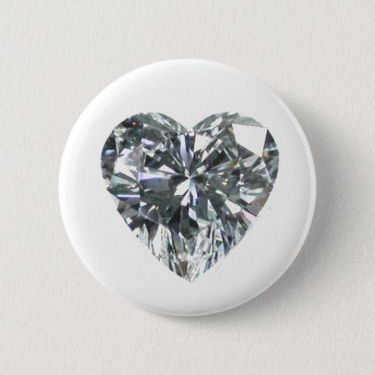 Diamond Heart Round Button (Voorkant)