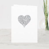 Diamond Heart Roze Huwelijksprogramma Kaart (Achterkant)