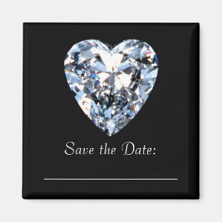Diamond Heart - Save the Date Magneet