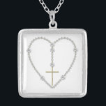 "Diamond" Heart-Shaped Rosary Ketting<br><div class="desc">"Diamond" Heart-Shaped Rosary Ketting.  Er zijn geen echte diamanten op dit ketting.  U kunt de kleur van de achtergrond met Zazzle's geweldige aanpassingsprogramma's gratis wijzigen.</div>