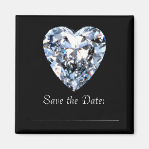 Diamond Heart - Sla de datum op Magneet