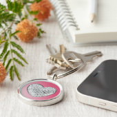 Diamond Heart Sleutelhanger (Zijkant)