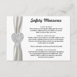Diamond Heart White Ribbon Veiligheidsmaatregelen Informatiekaartje