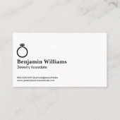 Diamond Hearts-patroon | trouwring Visitekaartje (Achterkant)