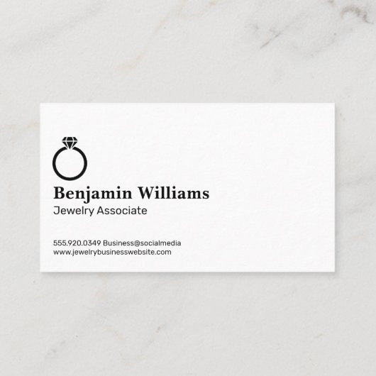 Diamond Hearts-patroon | trouwring Visitekaartje (Achterkant)