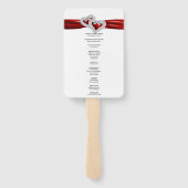 Diamond Hearts Rode bruiloft programma fans Handwaaier (Achterkant)