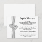Diamond Hearts White Ribbon Safety Measures Informatiekaartje (Voorkant / Achterkant)