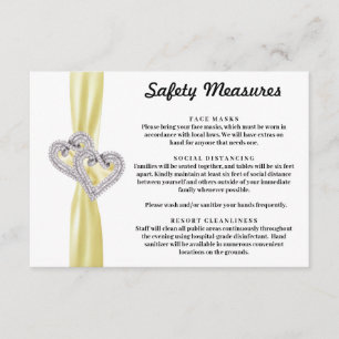 Diamond Hearts Yellow Ribbon Safety Measures Informatiekaartje