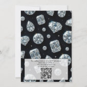 Diamond High End Formeel | Luxe QR Code Trouwen Kaart (Achterkant)