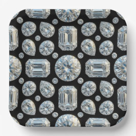 Diamond High End Formeel | Luxe Trouwvierkant Papieren Bordje