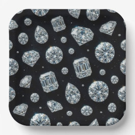 Diamond High End Formeel | Luxe Trouwvierkant Papieren Bordje