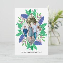 Diamond Holiday Woodland - kerstfoto Feestdagenkaart