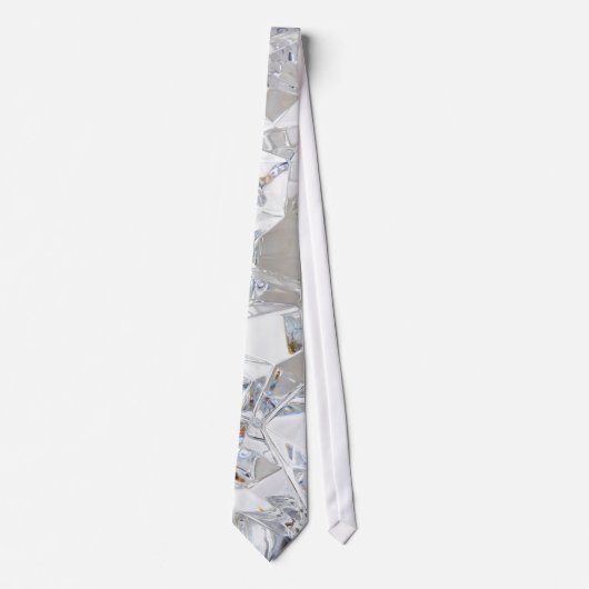 Diamond Ice Crystal Glitz Glam Glamor Mannen Strop Stropdas (Voorkant)