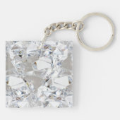 Diamond Ice Crystal Glitz Glam Glamour Sleutelhang Sleutelhanger (Achterkant)