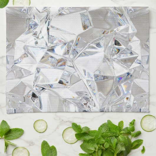 Diamond Ice Crystal Glitz Glam Kitchen Dish Towel Theedoek (Gevouwen)
