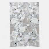 Diamond Ice Crystal Glitz Glam Kitchen Dish Towel Theedoek (Verticaal)