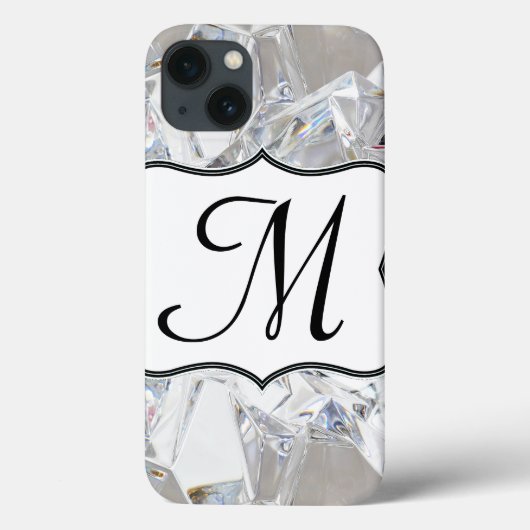 Diamond Ice Crystal Glitz Glam Monogram IPAD Case (Achterkant)