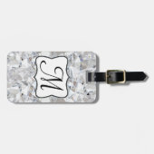Diamond Ice Crystal Glitz Monogram Bagagelabel (Voorkant horizontaal)