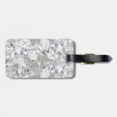 Diamond Ice Crystal Glitz Monogram Bagagelabel (Achterkant horizontaal)