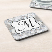 Diamond Ice Crystal Glitz Monogram Drink Onderzett Onderzetter (Linkerzijde)