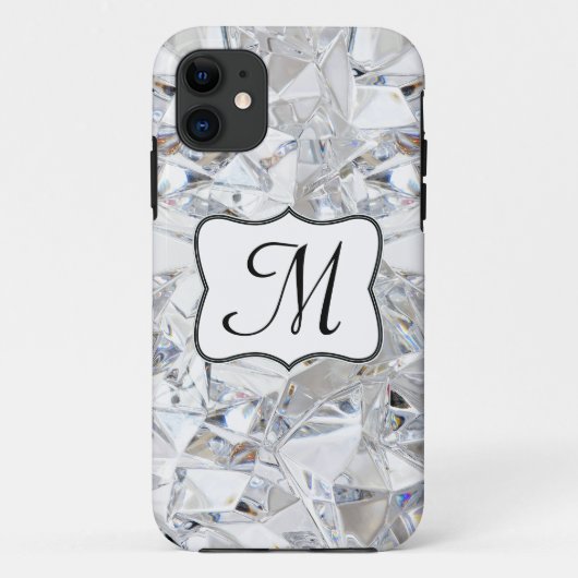 Diamond Ice Crystal Glitz Monogram IPHONE 5 Hoesje (Achterkant)