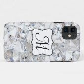 Diamond Ice Crystal Glitz Monogram IPHONE 5 Hoesje (Achterkant (horizontaal))