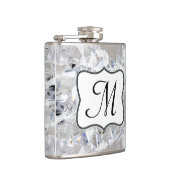 Diamond Ice Crystal Glitz Monogram Whiskeyfles Heupfles (Rechts)