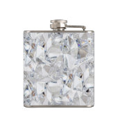 Diamond Ice Crystal Glitz Monogram Whiskeyfles Heupfles (Achterkant)