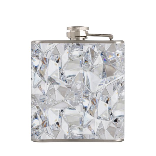 Diamond Ice Crystal Glitz Monogram Whiskeyfles Heupfles (Achterkant)