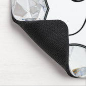 Diamond Ice Crystal Monogram Initiaal Muismat (Hoek)