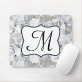 Diamond Ice Crystal Monogram Initiaal Muismat (Met muis)