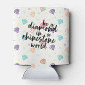 Diamond in een Rhinestone-wereld Blikjeskoeler (Achterkant)